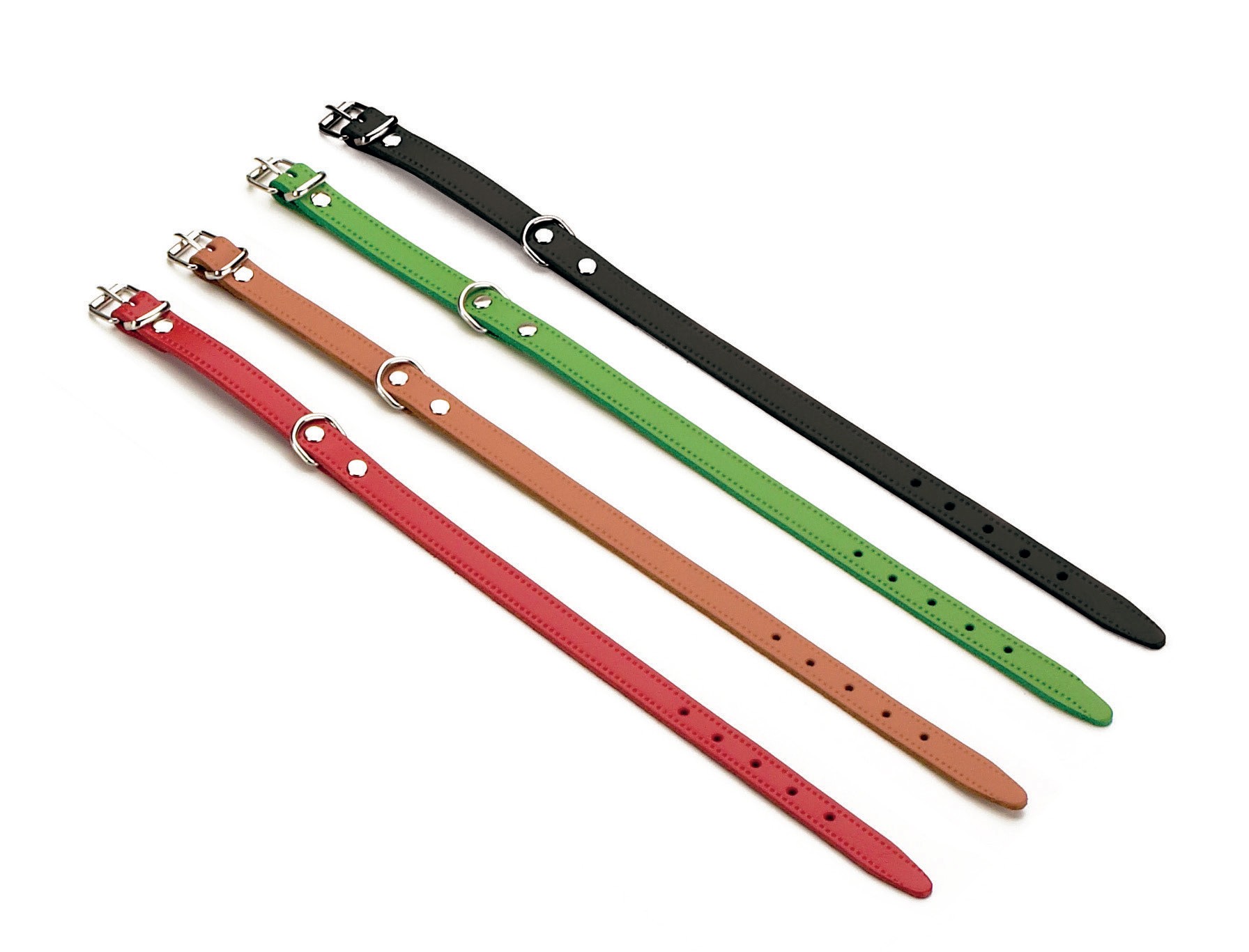 Glatter Lederhalsband 55x2.5 cm — Foto 2