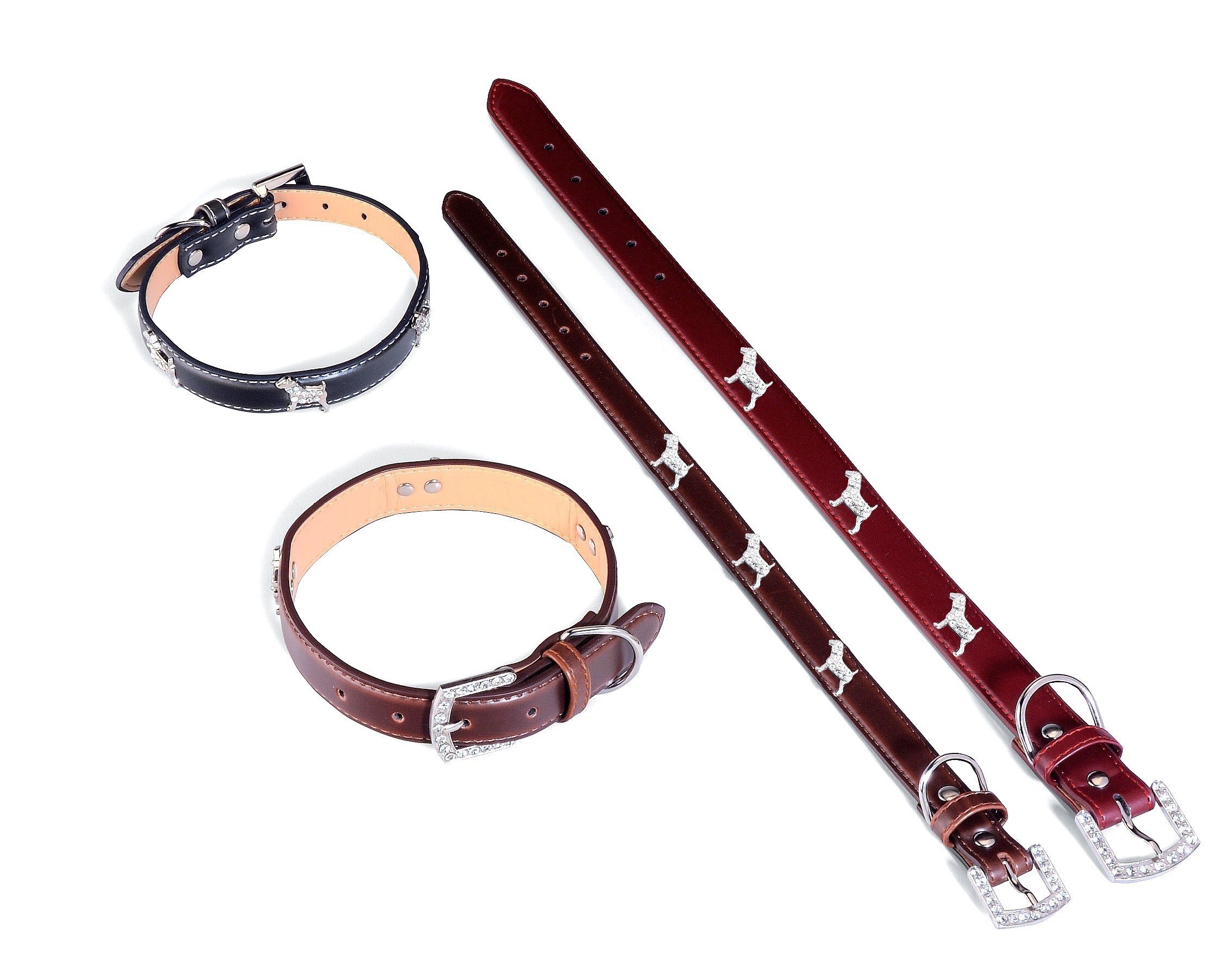 Hundehalsband aus Leder 1,9x45 cm — Foto 3