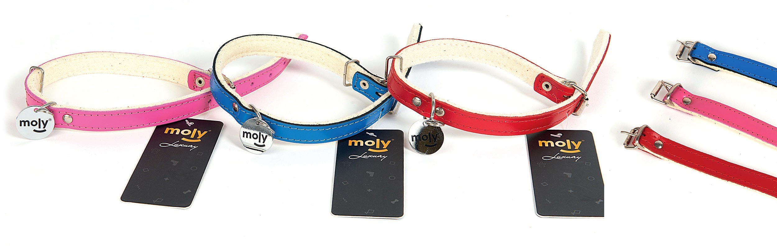 Luxuriöses Lederhalsband mit Filz 0,8x28 cm — Foto 2