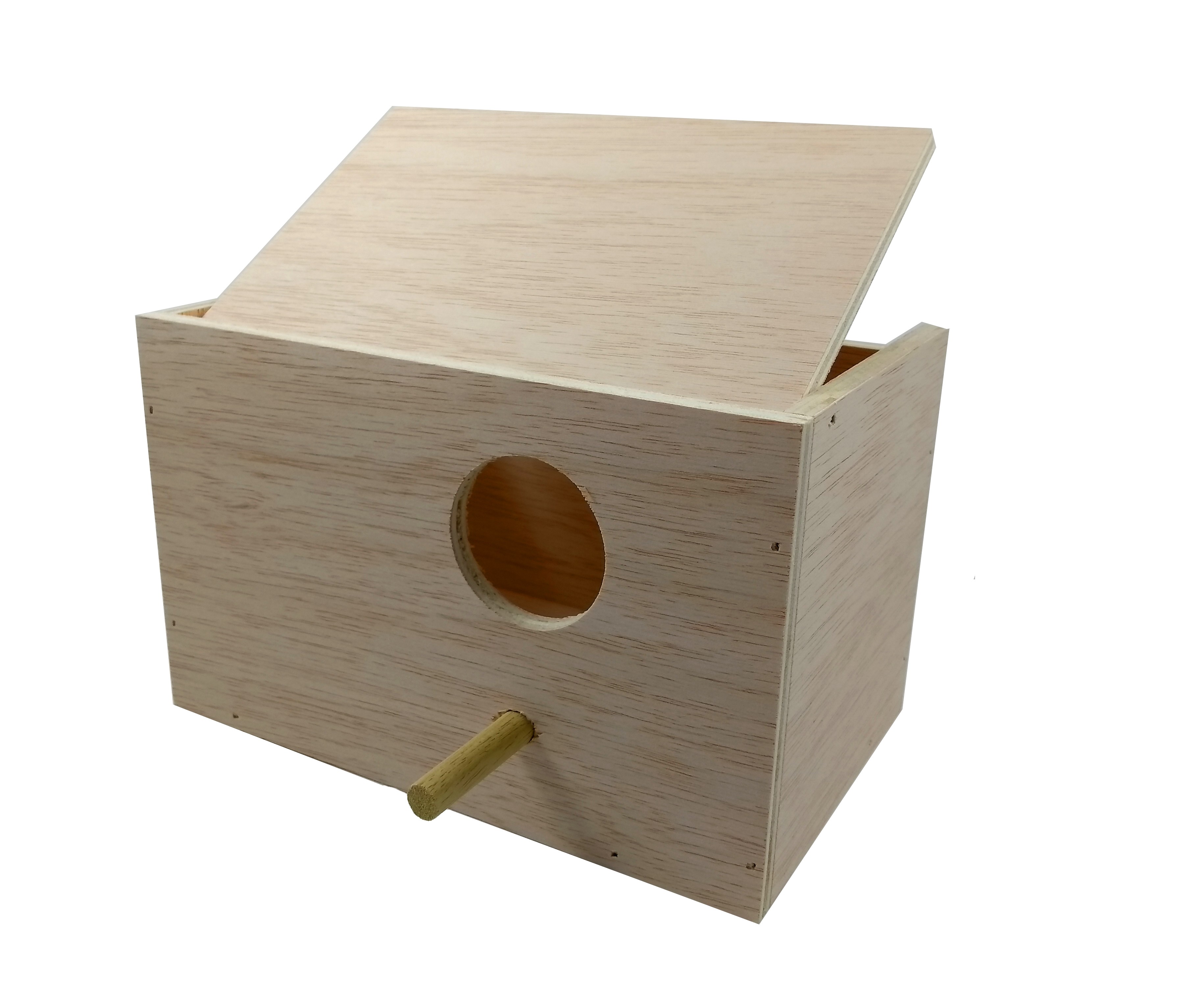 Nid Agapornis Horizontal aus Holz 22,5x14x14